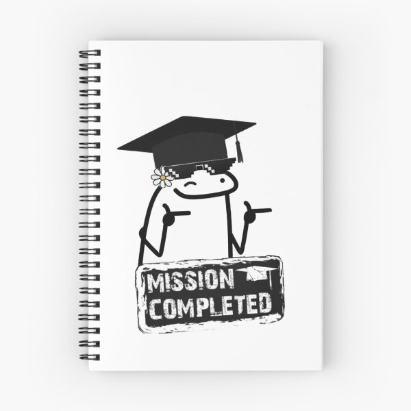 Item preview, Mission Completed Graduation Flork Meme Cap and Shades Graphic designed and sold by GrimNest.