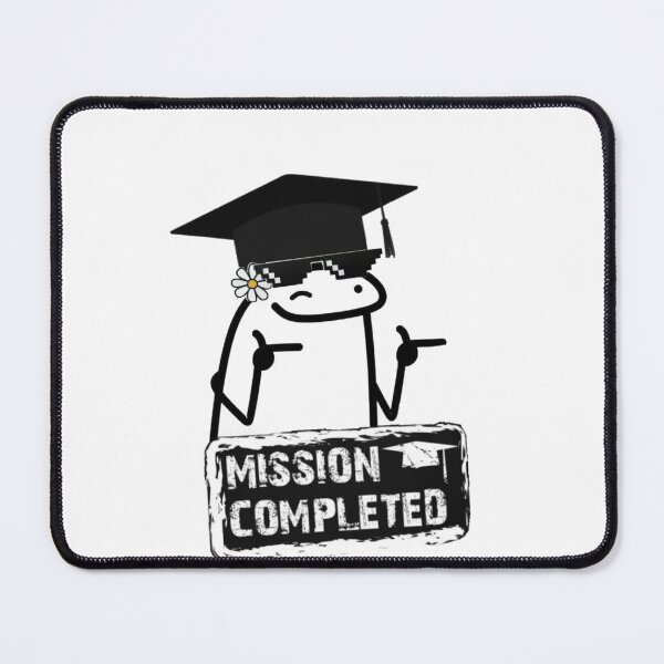 Item preview, Mission Completed Graduation Flork Meme Cap and Shades Graphic designed and sold by GrimNest.