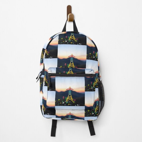 Item preview, Electricity Pylon Colorful Sunset AI Art designed and sold by Pylon-Bureau.