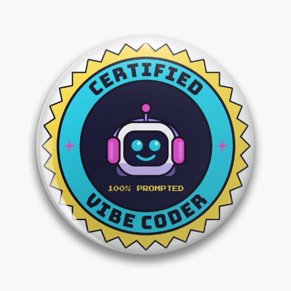 Item preview, Certified Vibe Coder – Robot Seal 100% Prompted designed and sold by Acta Diurna Supply.