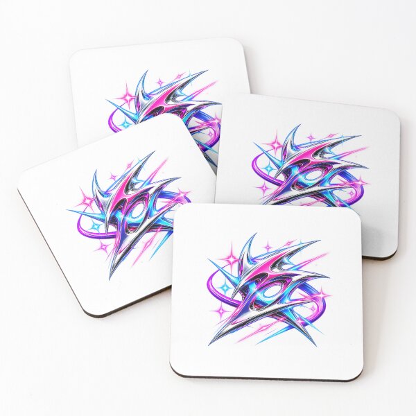 Item preview, Futuristic Neon Chrome Graffiti Star Design designed and sold by BAAKSHOP.
