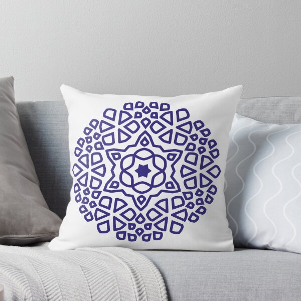 Item preview, Islamic Geometric Pattern Mandala Art-Blue designed and sold by GrafecShop.