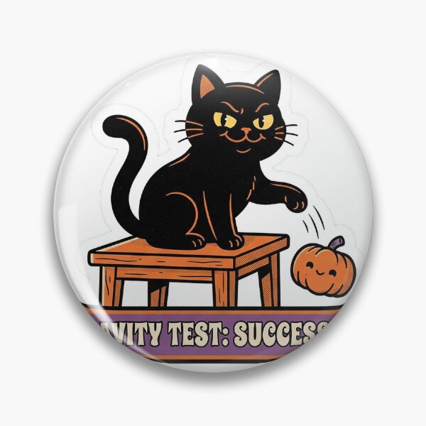 Item preview, Gravity Test Successful Black Cat Pumpkin Halloween Sticker designed and sold by Varaprasad43.