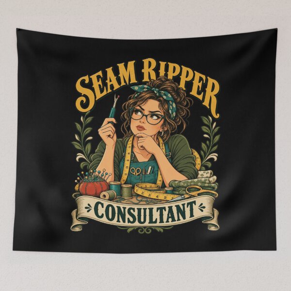 Item preview, Funny Seam Ripper Measuring Tape Sewing Machine Art Maker designed and sold by Aqouiatiqe.