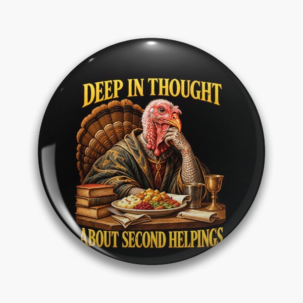 Item preview, A Turkey Deep in Thought Over Seconds designed and sold by elderberry.