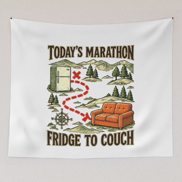 Item preview, The Fridge to Couch Marathon Joke designed and sold by elderberry.
