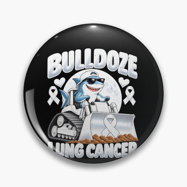 Item preview, Shark Bulldozes Lung Cancer designed and sold by elderberry.