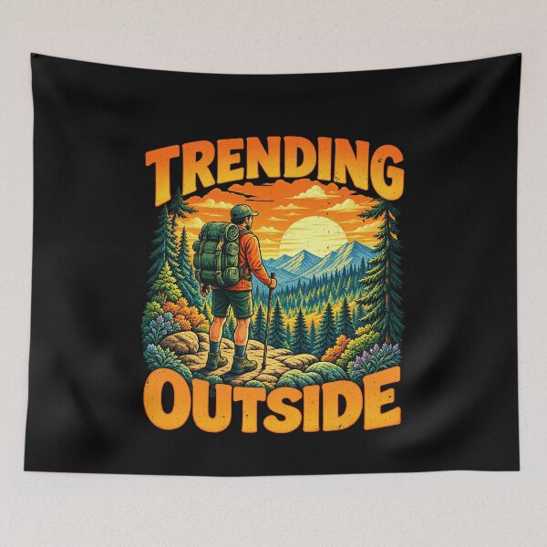 Item preview, Trending Outside: Analog Revival Hiking Humor designed and sold by elderberry.