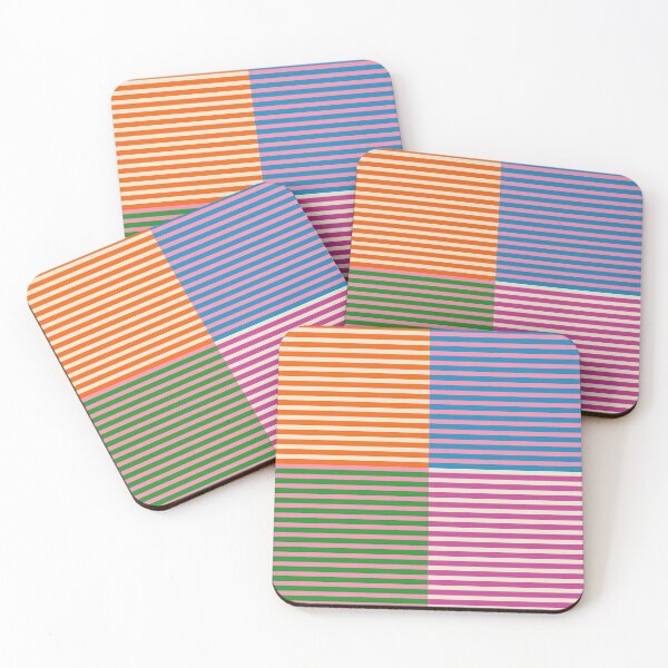Item preview, Colorful Stripes Retro Quarter Check Horizontal Pattern designed and sold by kierkegaard.
