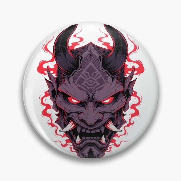 Item preview, Dark horned demon mask with fiery red aura designed and sold by Rostislav Bouda.