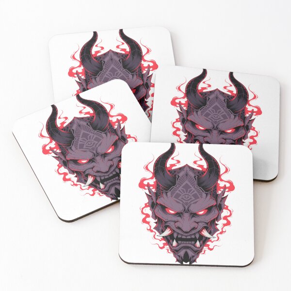 Item preview, Dark horned demon mask with fiery red aura designed and sold by Rostislav Bouda.