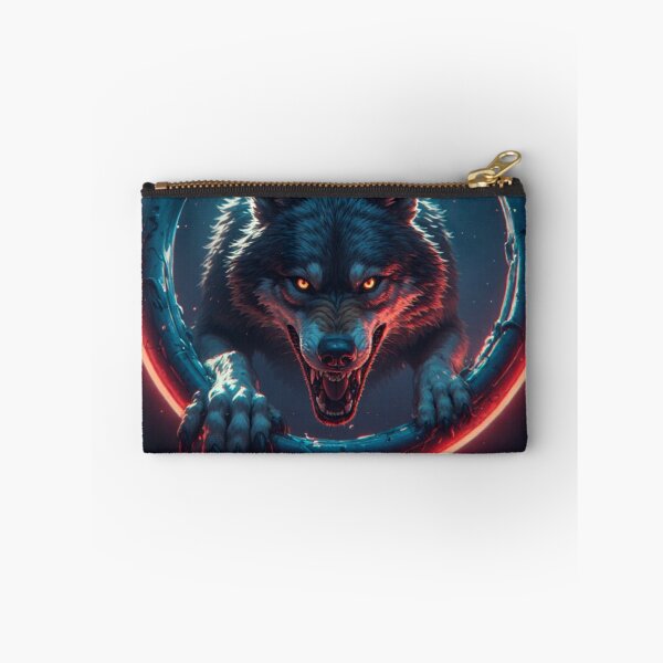 Item preview, Neon Wolf Glowing Amber Eyes Fierce Dark Fantasy Art designed and sold by FusionCipher.