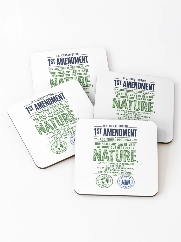 Thumbnail 1 of 5, Coasters (Set of 4), First Amendment Nature Rights Proposal designed and sold by VisualWeight.