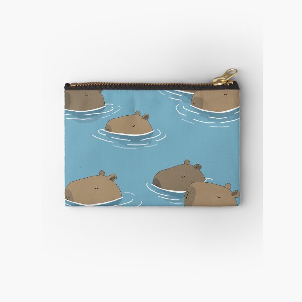 Item preview, Chill Capybaras Floating in Water – Cute Relaxing Capybara Illustration designed and sold by DecentVibe.