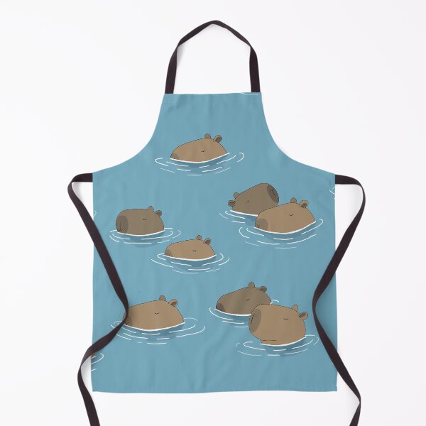 Item preview, Chill Capybaras Floating in Water – Cute Relaxing Capybara Illustration designed and sold by DecentVibe.