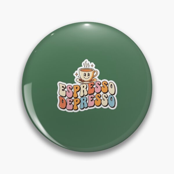 Item preview, Espresso Depresso Funny Coffee Lover Vintage Sticker designed and sold by sohailahmed246.