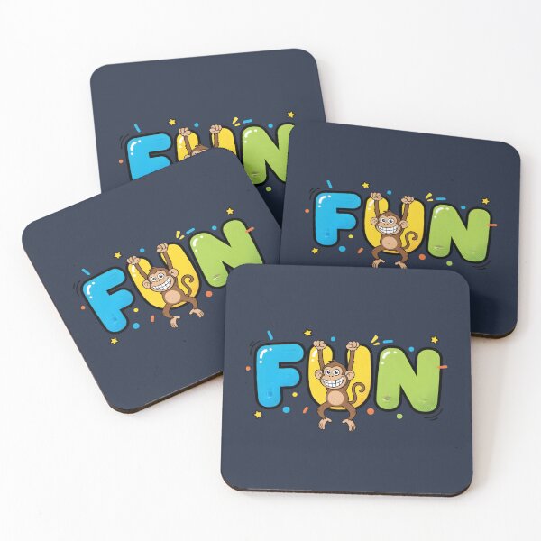 Item preview, Happy Cartoon Monkey Hanging Fun Typography - Vibrant Jungle Graphic designed and sold by VibeShift Studio.