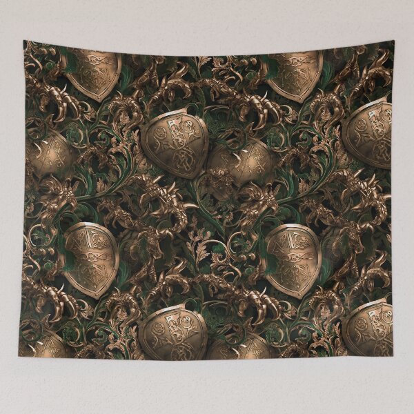 Item preview, Medieval Knight Armor Metallic Seamless Pattern 09 designed and sold by The Design Asset Station.
