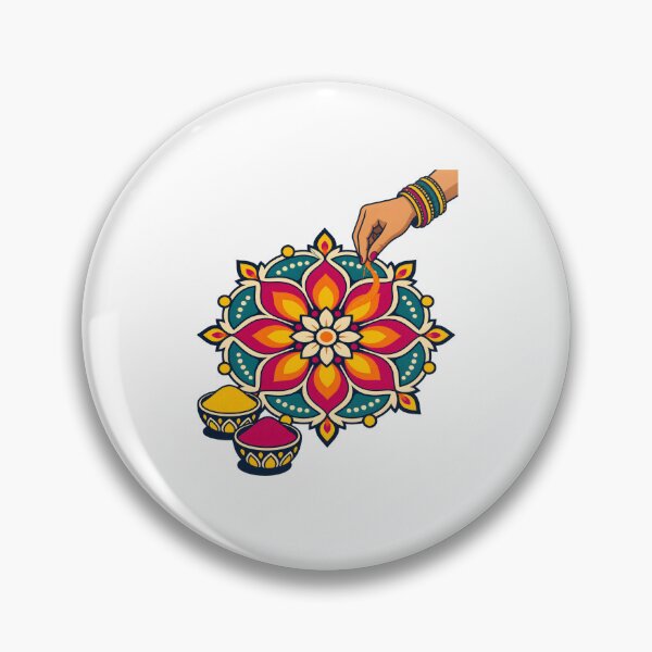 Item preview, Rangoli Powder Artist Festival Floor Design designed and sold by Philippa Shop.