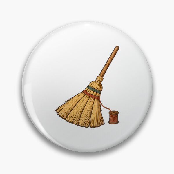 Item preview, Hand Bound Broomcorn Besom Craft Emblem designed and sold by Philippa Shop.