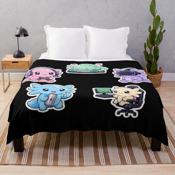 Item preview, Cute Gaming Axolotl Sticker Pack – Kawaii Gamer Axolotl Collection designed and sold by Designorado.