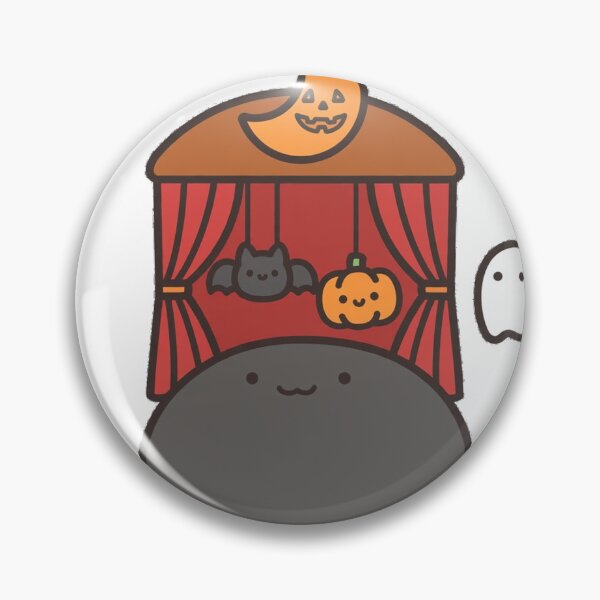 Item preview, Cute Black Cat Ghost Puppet Theater Halloween Kawaii Sticker designed and sold by xiaoxiaochibi.