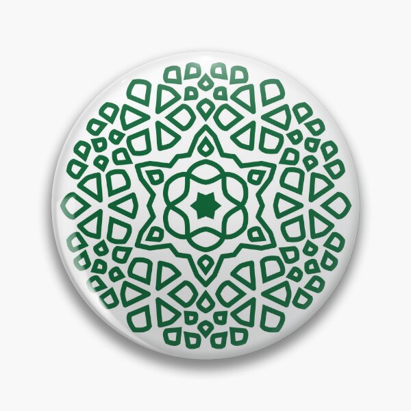 Item preview, Islamic Geometric Pattern Mandala Art-Green designed and sold by GrafecShop.