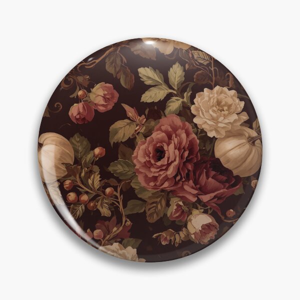 Item preview, Victorian Pumpkin Floral Vintage Thanksgiving Pattern designed and sold by Deezyned.