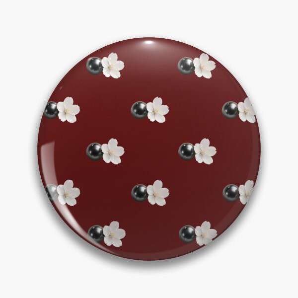 Item preview, Black Pearls and White Flowers – Elegant Floral Pattern designed and sold by AbeiiStore.