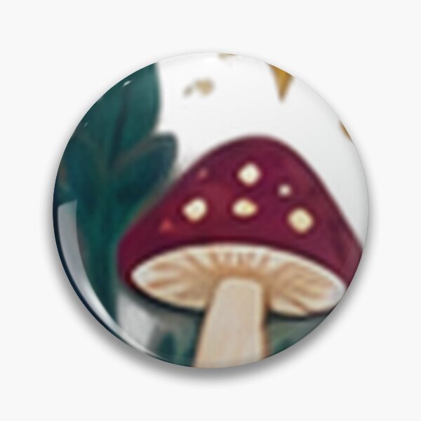 Item preview, Folk Art Crescent Moon Mushroom Grove designed and sold by H. Doucette Studio.