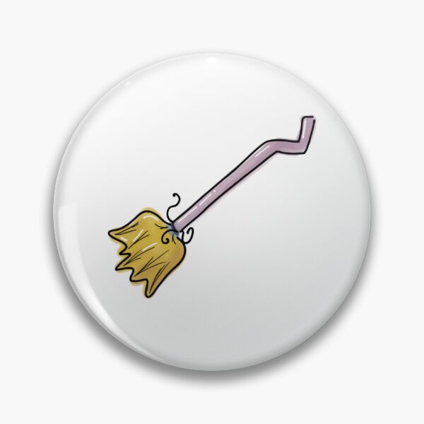 Item preview, Witch Broom with Golden Bristles, Pastel Witchy designed and sold by Lantern Hollow.