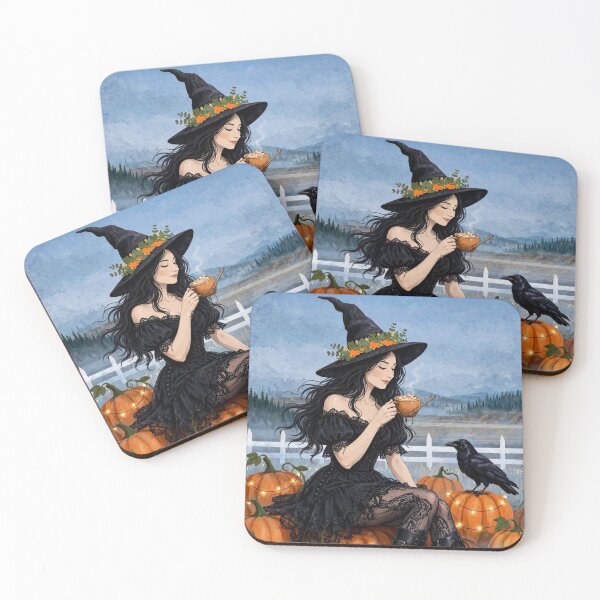 Item preview, The Witch Savoring a Delicious Pumpkin Spice Latte. designed and sold by DibujandoPorfa.