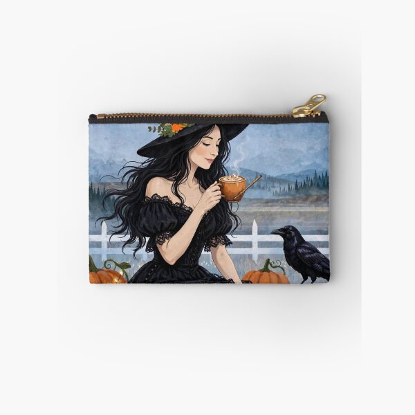 Item preview, The Witch Savoring a Delicious Pumpkin Spice Latte. designed and sold by DibujandoPorfa.