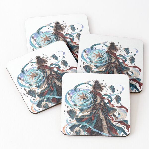 Item preview, The Last Sky Nomad – Elemental Wind Fantasy Warrior Art designed and sold by designbyuzi.