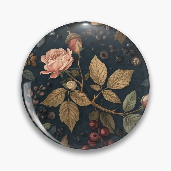 Item preview, Dark Academia Vintage Autumn Botanical Pattern designed and sold by Deezyned.