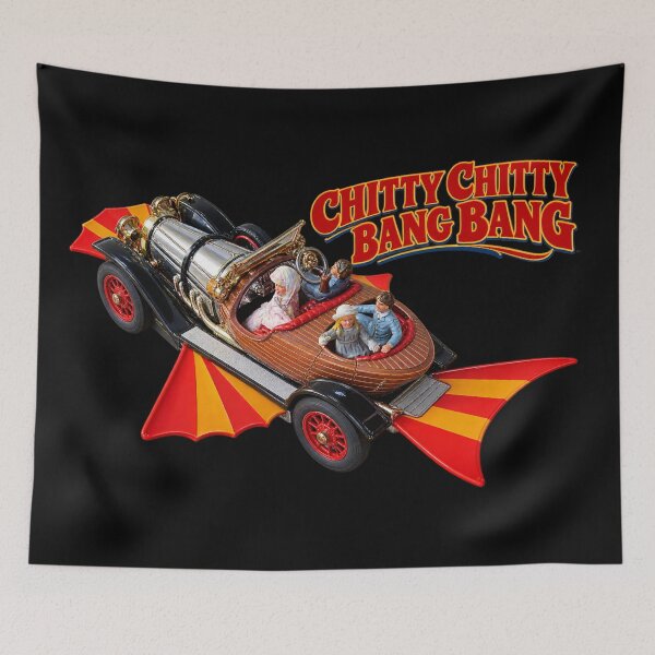 Item preview,  Chitty Chitty Bang Bang Flying Car Vintage Movie Inspired Illustration designed and sold by Lifer Art and Design.