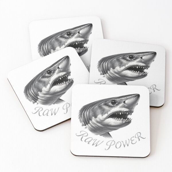 Item preview, SHARK: RAW POWER Silver designed and sold by The best online style shop.