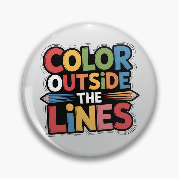 Item preview, Color Outside the Lines – Creative Artist Quote and Colorful Drawing Design designed and sold by Jollys-ArtShop.