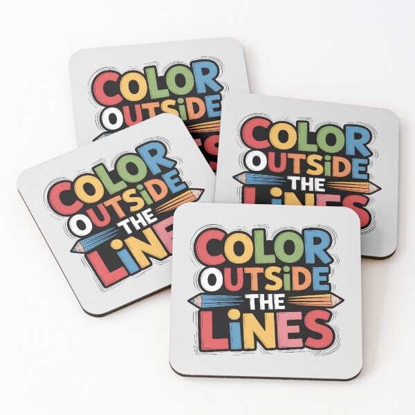 Item preview, Color Outside the Lines – Creative Artist Quote and Colorful Drawing Design designed and sold by Jollys-ArtShop.