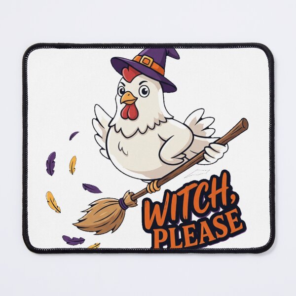 Item preview, Witch Please Cute Chicken on Broomstick Halloween Tee designed and sold by MagicDesignCre.