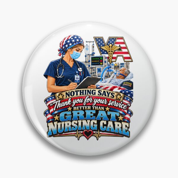 Item preview, Great Nursing Care – VA Nurse Pride, Veterans Healthcare & Patriotic Nursing Appreciation designed and sold by HarrisButterfield&Company.