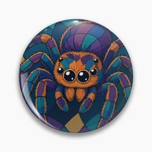Item preview, Cute Stained Glass Jumping Spider Art designed and sold by 2rose.