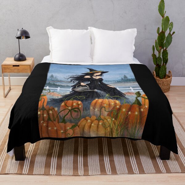 Item preview, The Beautiful Witch Tending to Her Pumpkin Patch . designed and sold by DibujandoPorfa.