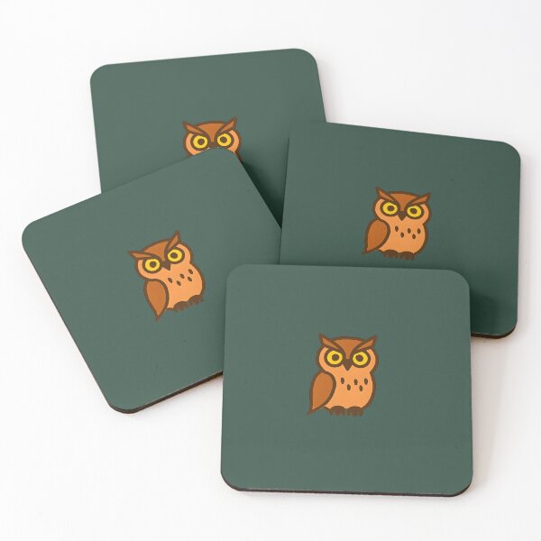 Item preview,  Golden Amber Owl Mascot - Minimalist Bird of Prey Cartoon    designed and sold by VibeShift Studio.