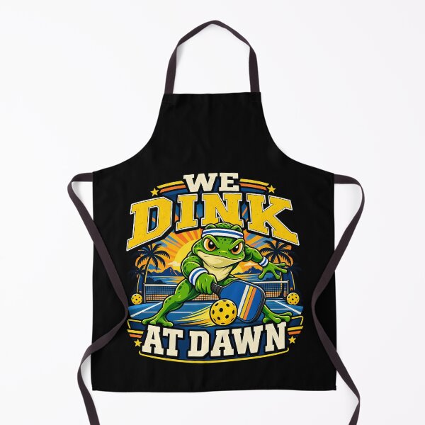Item preview, We Dink At Dawn Funny Frog Pickleball Player Retro designed and sold by Photo-Sphere101.