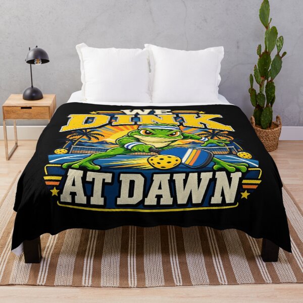 Item preview, We Dink At Dawn Funny Frog Pickleball Player Retro designed and sold by Photo-Sphere101.