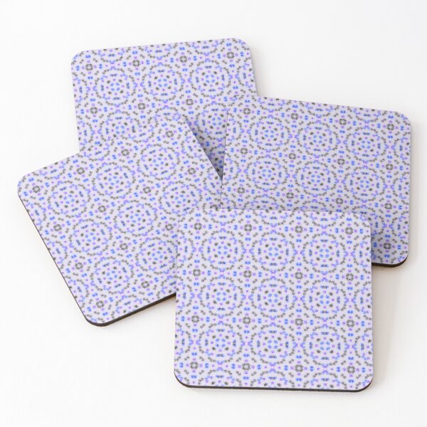Item preview, Violet & Cobalt Pointillist Kaleidoscope Seamless Pattern designed and sold by Seamless Serenity.