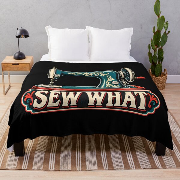 Item preview, Sew What Funny Vintage Sewing Machine Crafter Hobbyist designed and sold by Photo-Sphere101.
