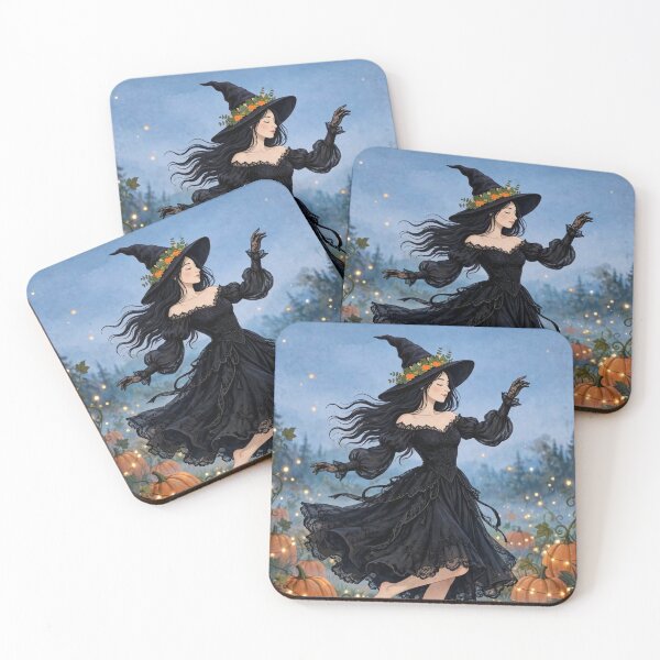Item preview, The Elegant Witch Dancing Barefoot in a Field of Flowers. designed and sold by DibujandoPorfa.