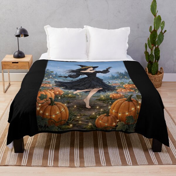 Item preview, The Elegant Witch Dancing Barefoot in a Field of Flowers. designed and sold by DibujandoPorfa.